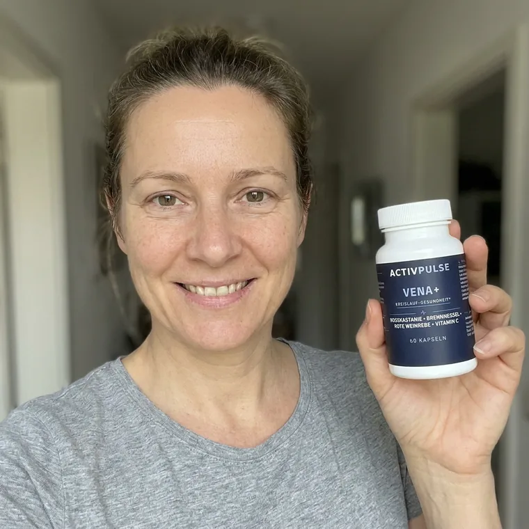 ActivPulse Kundin mit ihrer VENA+ Dose